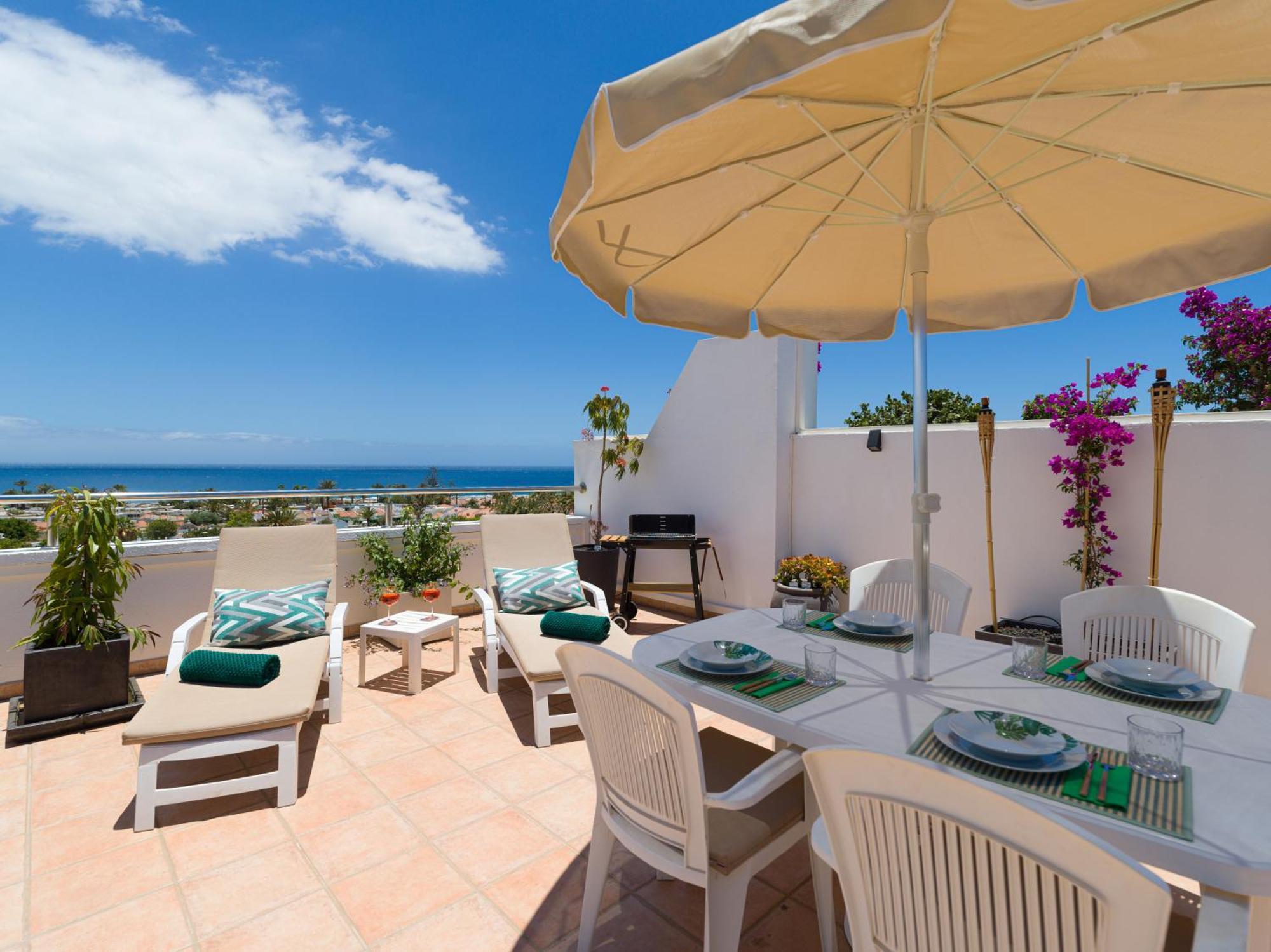 Casa Lex I Ocean & Sunrise Panorama I Steps From Dunes And Beach I Private 50 Sqm Terrace I Pool Maspalomas  Zewnętrze zdjęcie